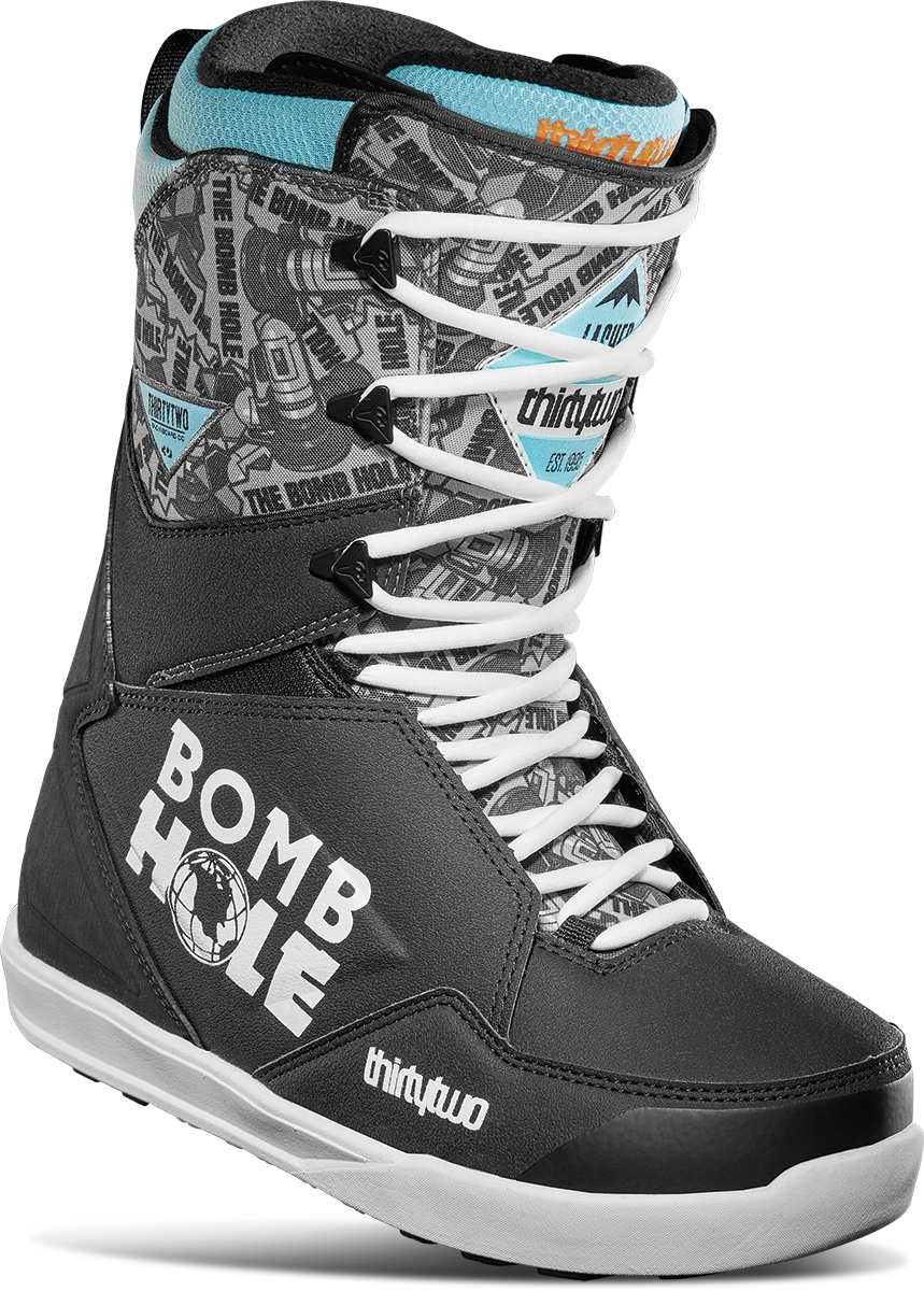 MEN'S LASHED X BOMB HOLE SNOWBOARD BOOTS - BLACK/WHITE / 8