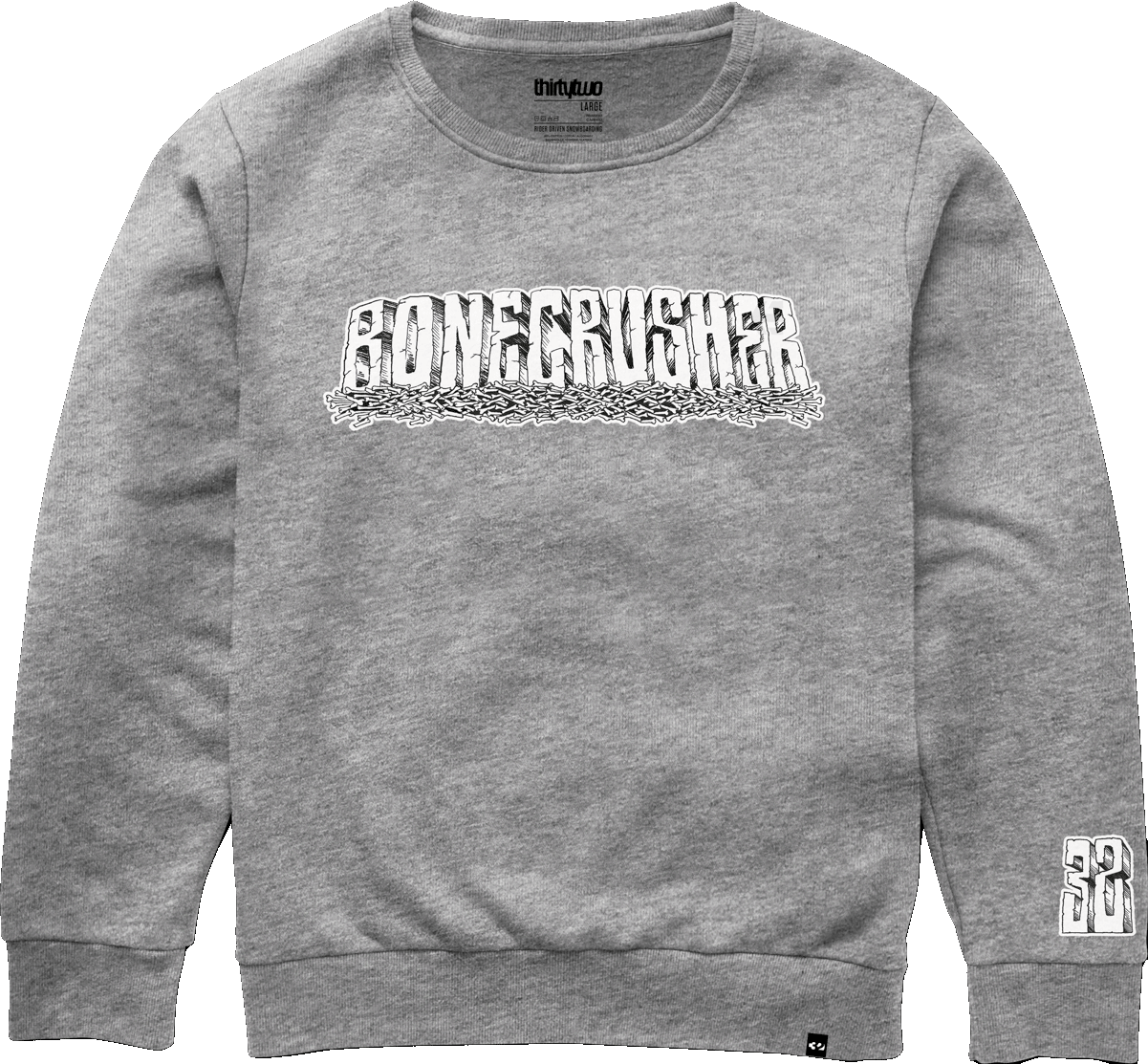 BONECRUSHER CREWNECK SWEATSHIRT - GREY/HEATHER / S