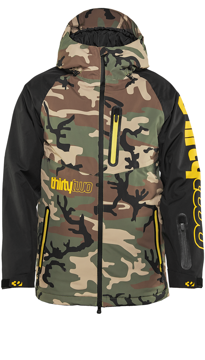 YOUTH GRASSER INSULATED JACKET - BLACK/CAMO / S