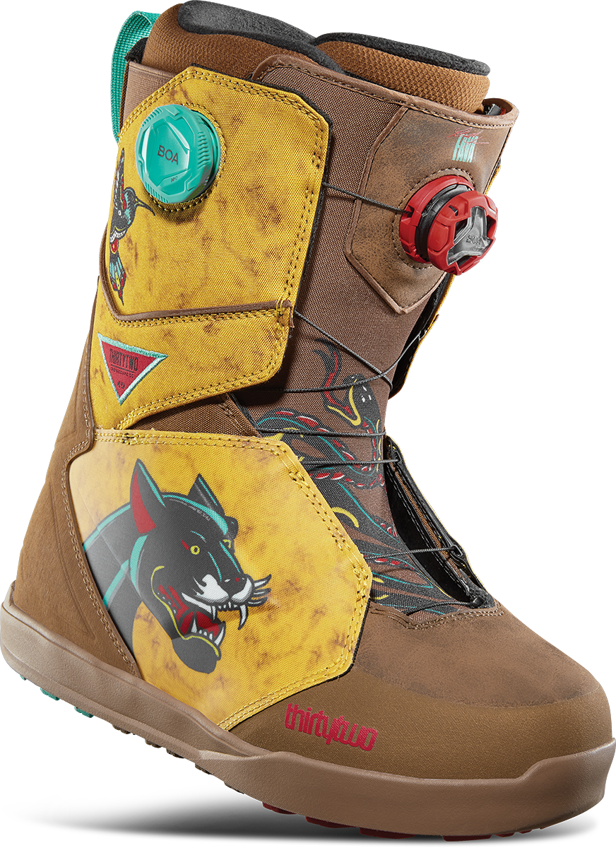 MEN'S LASHED DOUBLE BOA® X FAVA SNOWBOARD BOOTS - TOBACCO / 9