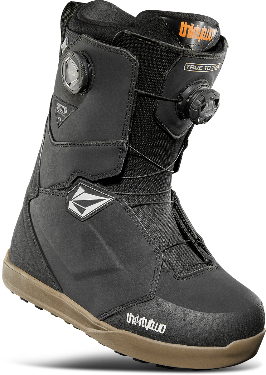 MEN'S LASHED DOUBLE BOA® X VOLCOM SNOWBOARD BOOTS - BLACK/GUM / 9